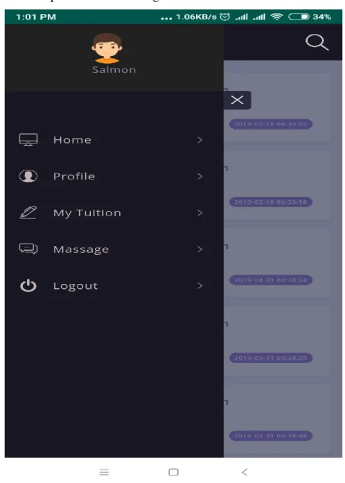 Figure 4.2.3: Side Page of the application. 