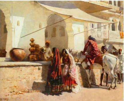 Figure 2.7: A Street Market Scene in India by Edwin Lord Weeks (1887) showing outdoor  commercial activity 