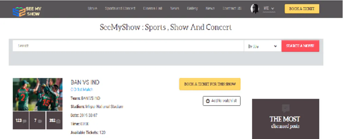 Figure 4.4:  Sports show and concert 