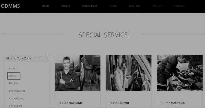 Figure 11: Service page of driver 