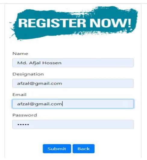 Figure 4.4.2: Teacher Registration Page 