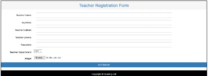 Figure 4.2: Screenshot of teacher registration page of website 