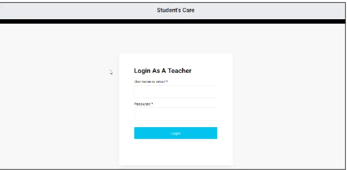 Figure 4.4: Screenshot of the teacher login page of the website. 