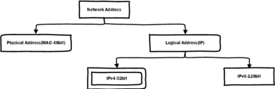 Figure 3.2.1.1: network addressing classification 