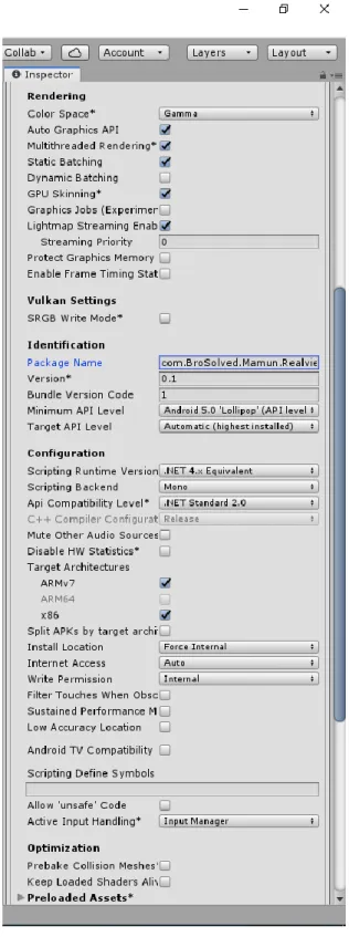 Figure 14 : Unity Other Settings (B) 