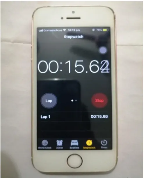 Figure 4.2: Picture of stop watch which was used during this work 