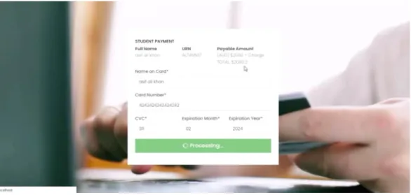 Figure 10 Student Payment Deposit Page 
