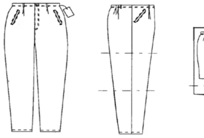 Fig: Folding Process of Pant Side to Side  2.8.1.4 Pant Folded Front to Back: 