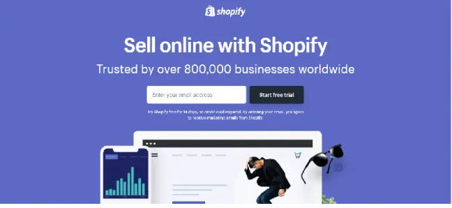 Figure 2.1: Shopify UI design. 