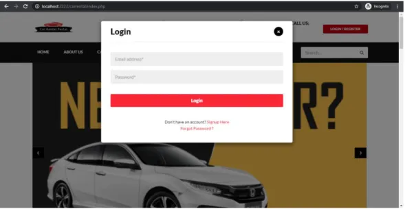 Figure 4.1.2: Login page 