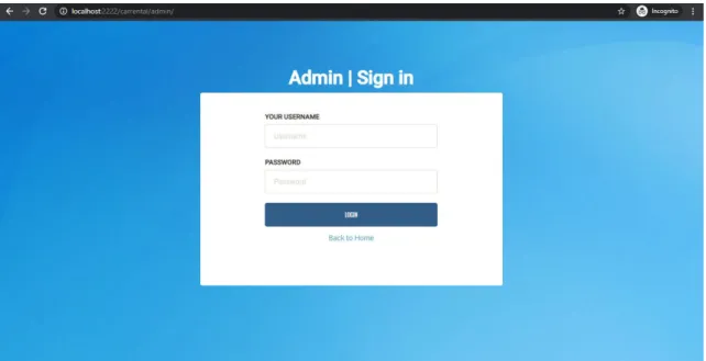 Figure 5.1.2: Database of admin table 