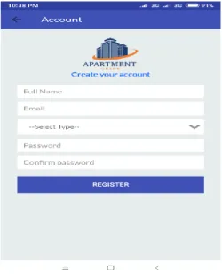 Figure 4.1.5 Sign Up/Register Panel 