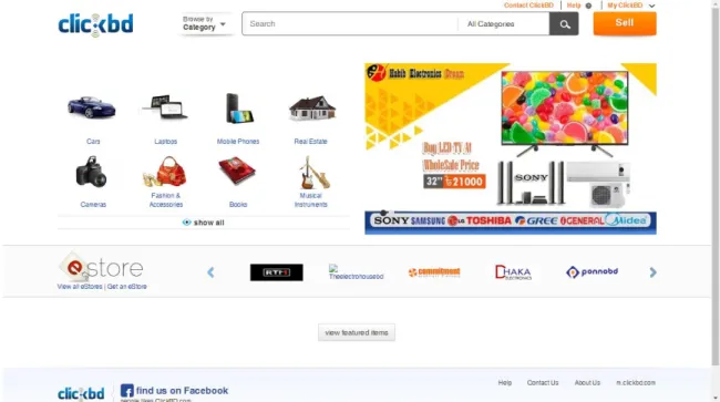 Figure 2.2.5: clickbd.com website 
