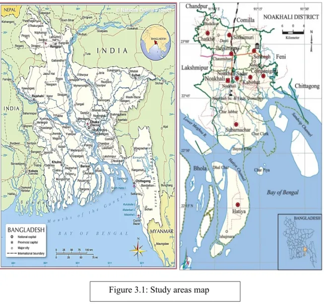 Figure 3.1: Study areas map