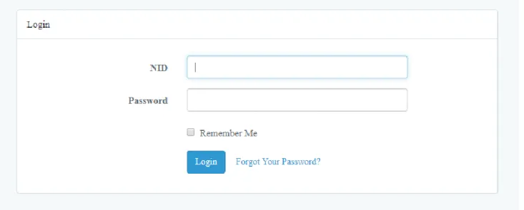 Fig: Log in Page