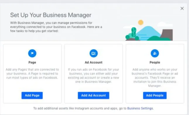 Figure 3.3: Business Manager Setup 