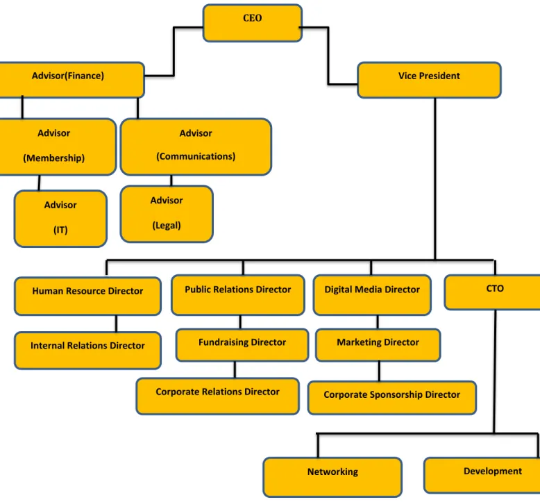 Figure 2.5.1: organizational structure of Infinity Dreams Bangladesh CEO 