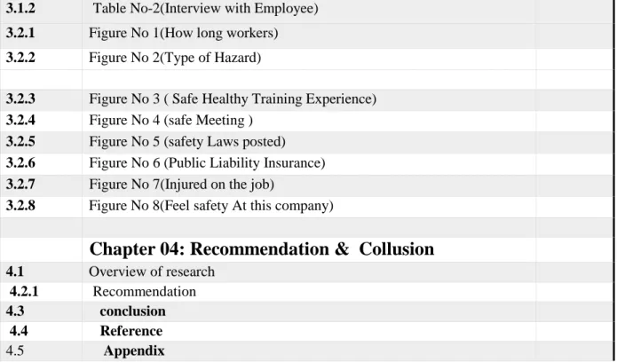 3.2.1  Figure No 1(How long workers)  3.2.2  Figure No 2(Type of Hazard) 