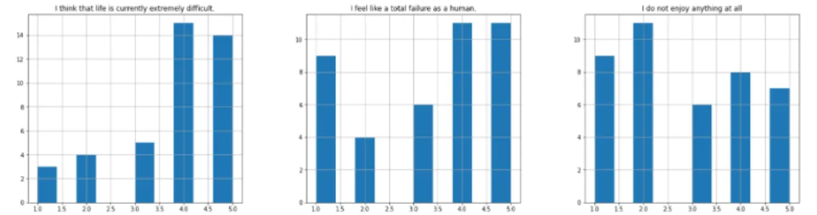 Figure 2.2: Histogram for Depression Prediction Questionnaire