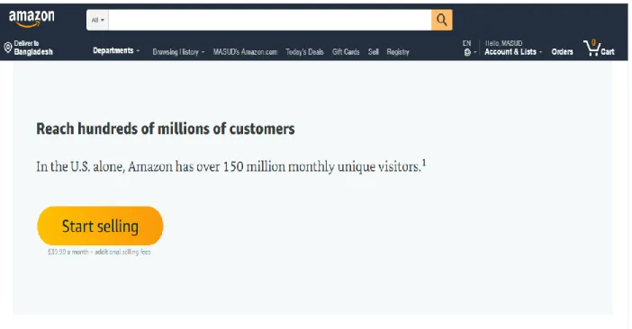 Figure 2.3: Screenshot of Home page of amazon.com 