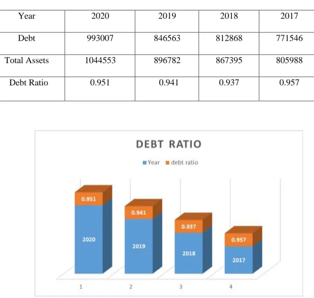 Figure 4: Different year debt ratio 