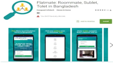 Figure 2.1: Flatmate: Roommate, Sublet, To-let in Bangladesh 