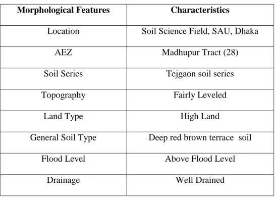 Table 2: Physical and chemical characteristics of initial soil 