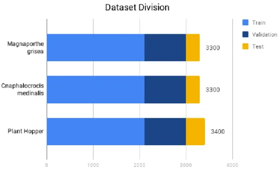 TABLE 3.3: DIVISION OF DATASET FOR TRAIN, TEST and VALIDATION 