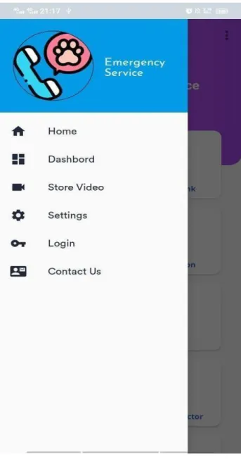 Figure 1.1: Home page  Figure 1.2: App navigation 