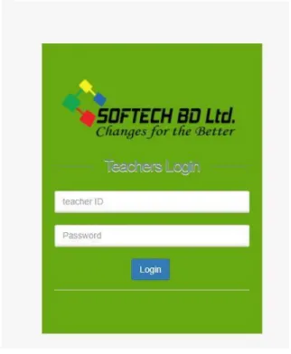 Figure 3.3.3.7: Teachers Login Page 