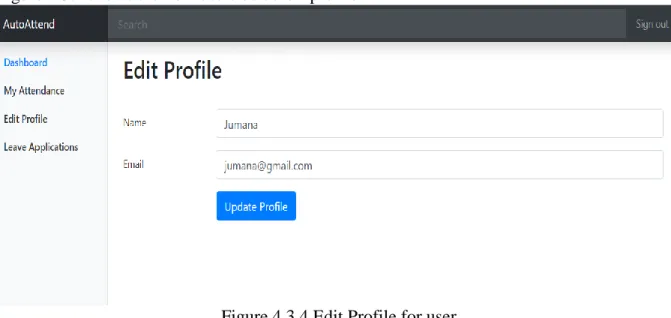 Figure 4.3.4 shows the how users edit their profile.   
