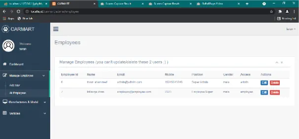 Figure 4.4.1.11 Admin page 