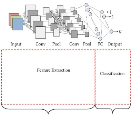 Figure 2.4: Feature Extraction in CNN layers[24]
