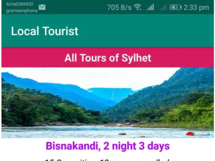 Figure 6.5 Tour List