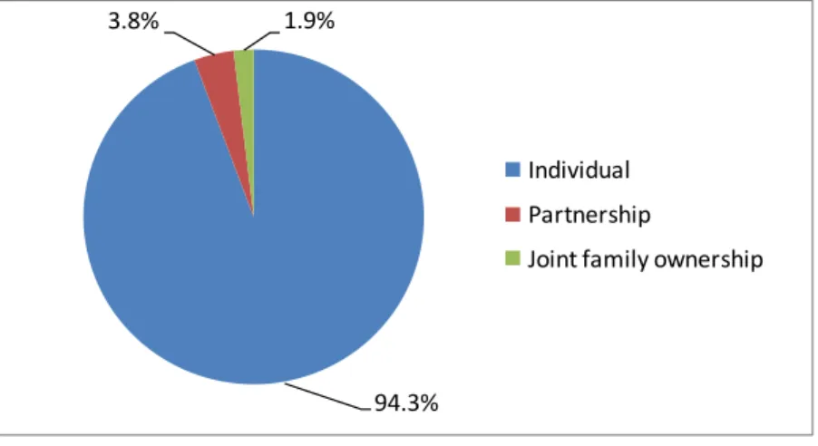 Figure 4.11 shows that individual ownership is the dominant type in the sample. 