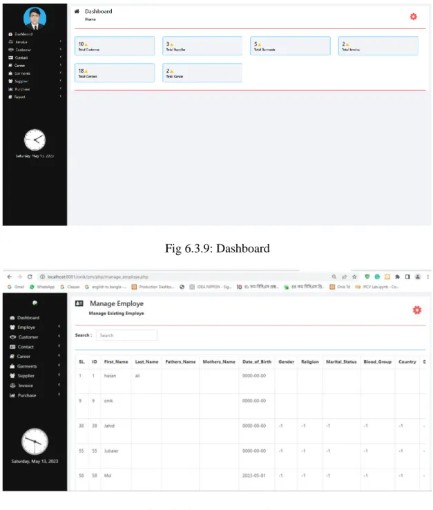 Fig 6.3.10: Manage Employee 