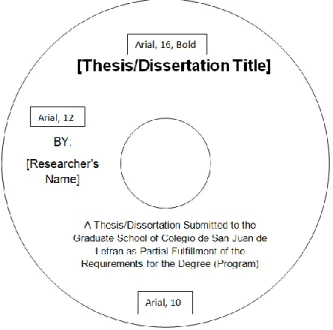 Figure 5.b Format (graduate students) of the sticker paper attached to the CD 