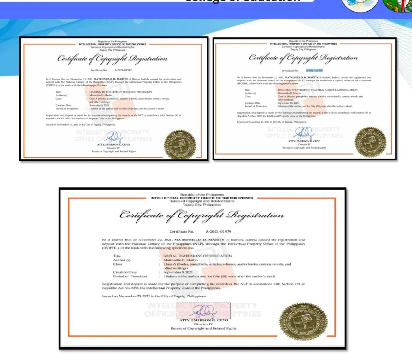 Figure 1: Certificate of Copyright Registration