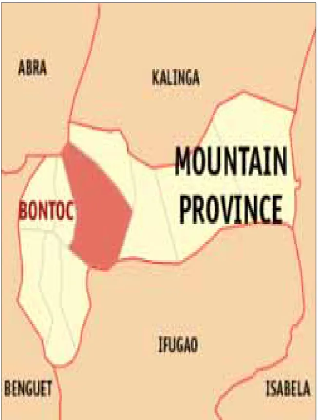 Figure 1. Map of Mountain Province   showing the location of the study 