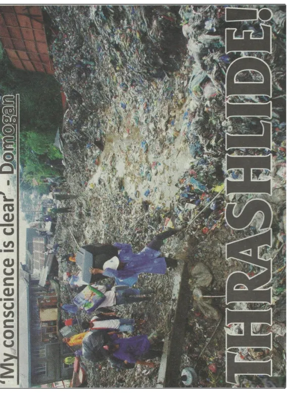 Figure 4. Headline about Trash slide incident  