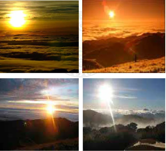 Figure 3. The sunrise and sunset view in Mount Pulag summit 