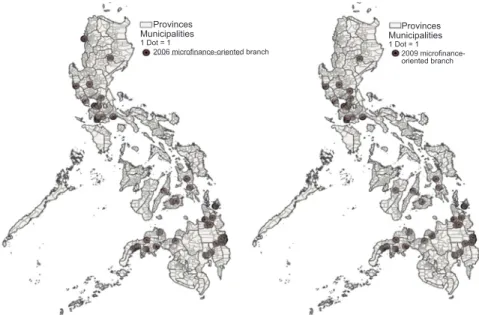 FIGURE 1. Geographical distribution of microfinance-oriented banks   in the Philippines