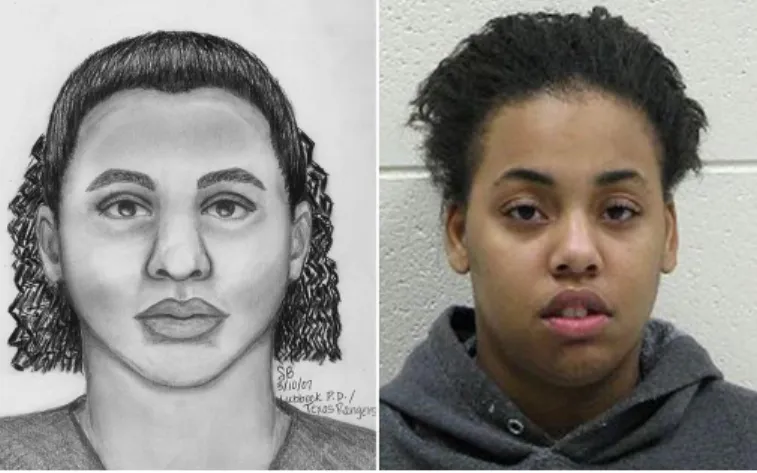 Figure 2: Rayshaun Parson and her accompanying composite sketch