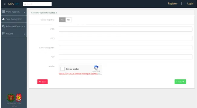 Figure 15: Registration Step 2 Page