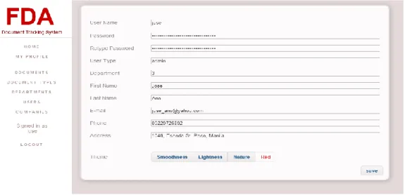 Figure 5.3: Manage account 