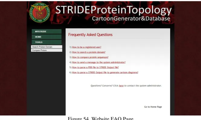 Figure 54. Website FAQ Page 