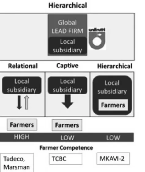 FIGURE 4 • Network governance patterns in banana global value chains  