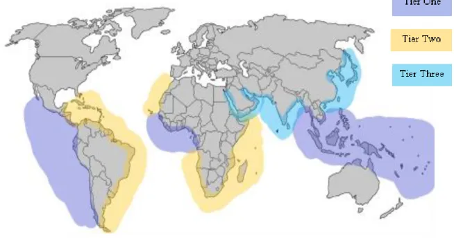 Fig. 1 Priority regions at high risk for IUU fishing identified by the Interagency Working Group (source:  