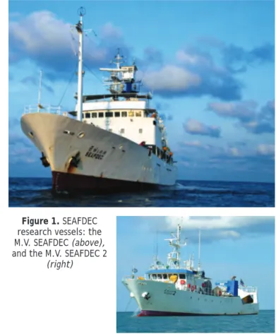 Figure 1. SEAFDEC  research vessels: the  M.V. SEAFDEC (above),  and the M.V. SEAFDEC 2 