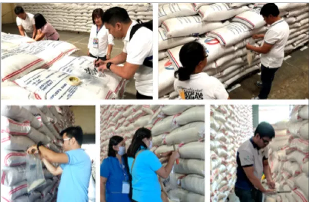Figure 1. The collection of NFA rice samples from NFA warehouses.